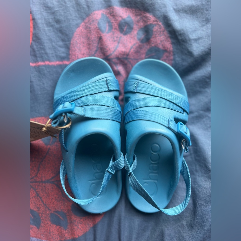 NWT Chaco Chillos Sport Sandals Blue Kids Unisex Size 3 Shoes Adjustable Buckle